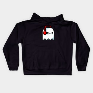 Music Ghost Pixel Art Kids Hoodie